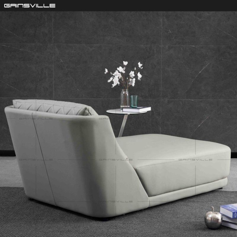 Luxury Design Furniture Leisure Leather Lounge Chaise for Home Hotel Villa Usage GS9019