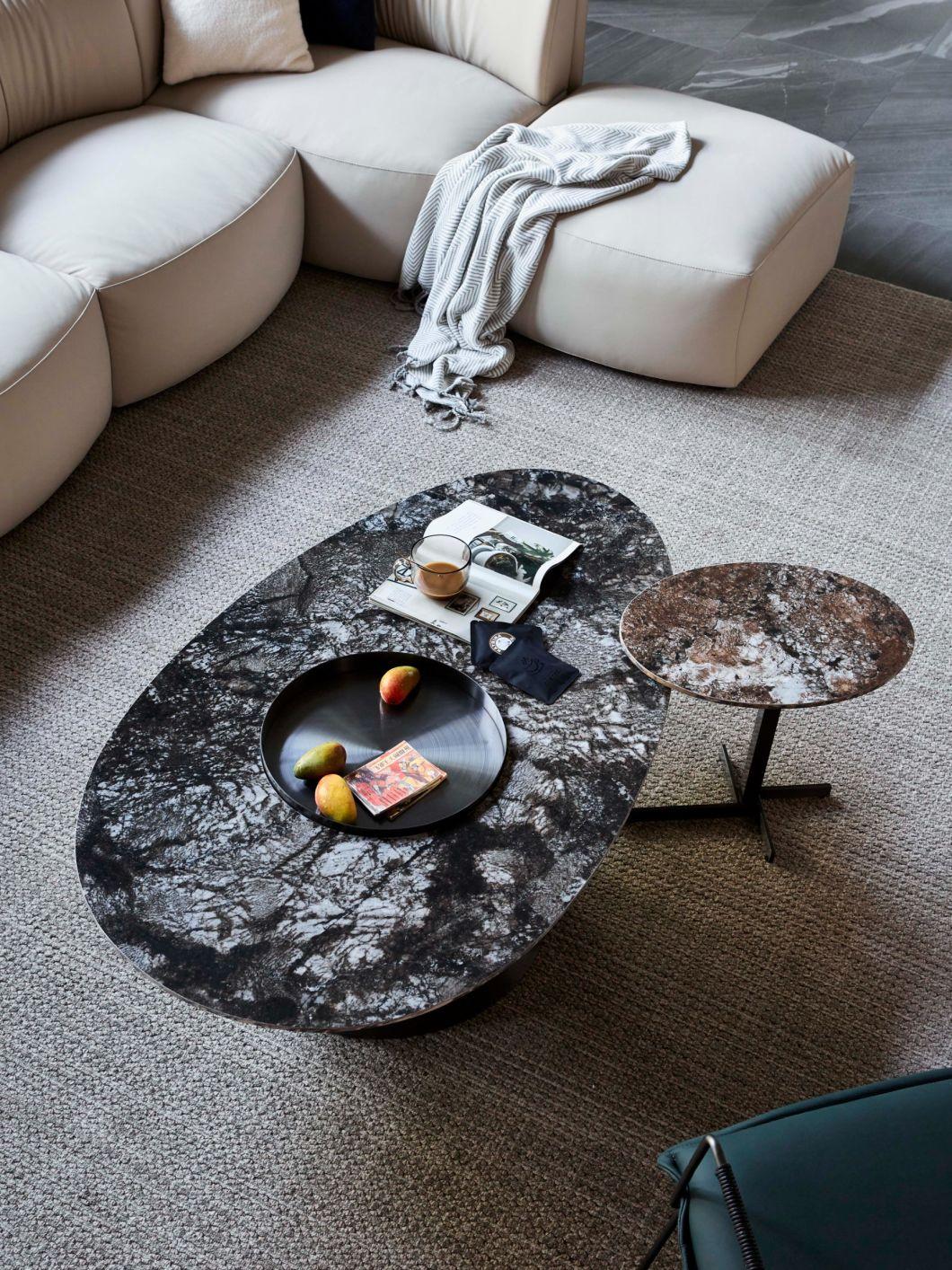 CT002 Side Table Porcelain Slab Top, Latest Design Coffee Table Ceramic Top
