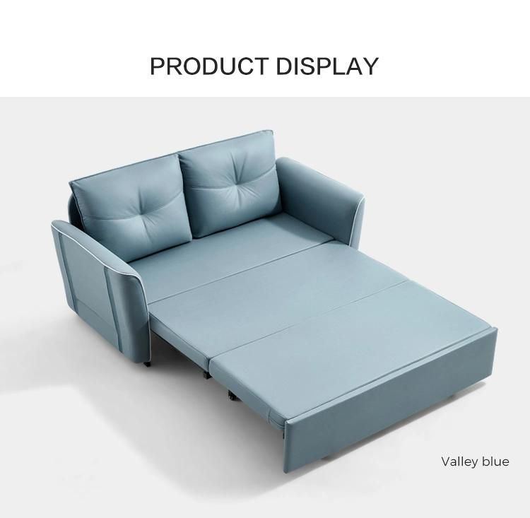 Linsy Blue Extension 2 Seater Sleeping Sofa Beds G013