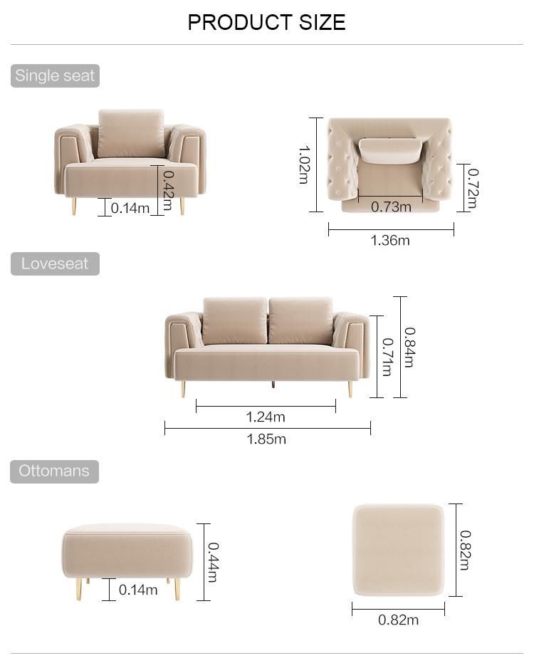 Linsy Green Sponge with Armrest Sectional China Living Room Furniture Sofa Rbc1K