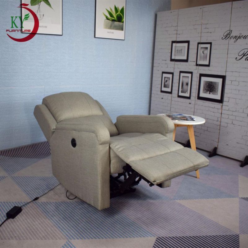 Jky Furniture Fabric Power Recliner Chair with Massage and Heating Functions for Living Room
