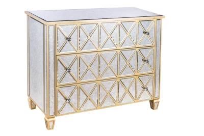 Quality Assurance Simple Style 3 Drawer Chest Mirrored Chest