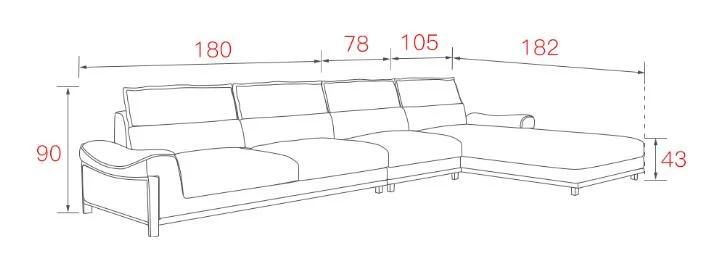 Synthetic Leather New Design Double Sofa Cow Leather Sofa Set