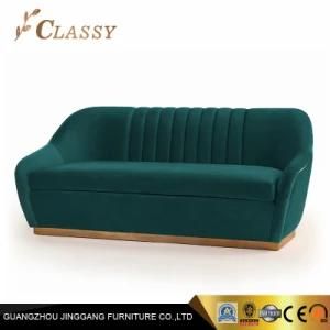 Living Room Metal Furniture Sofa Leisure Velvet Sofa