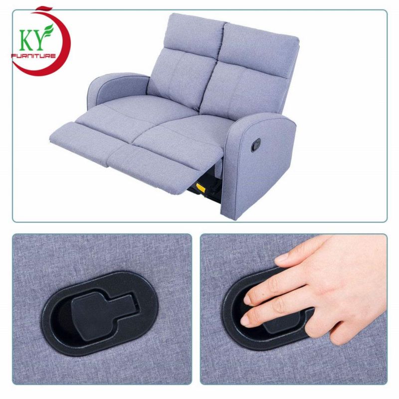 Jky Furniture Modern Design Technology Fabric Manual Recliner Sofa Set for (3+2+1) with Over-Filled Cushion and Customizable Drop Down Table