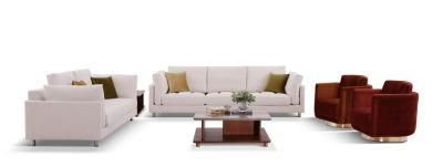 Modern Home Furniture Stainless Golden Fame Loveseat Multi-Pillow Velvet Fabric Full Set Sofa