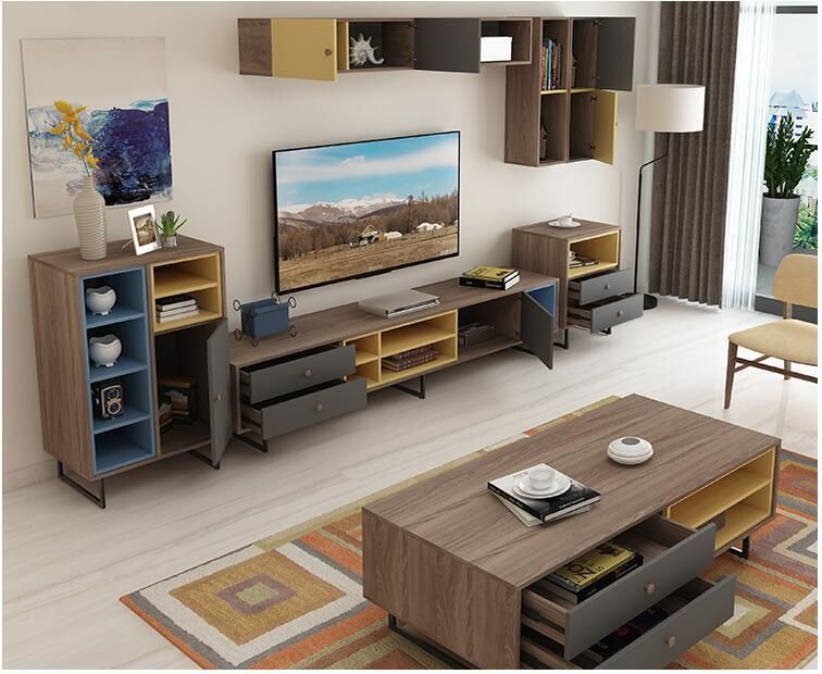 Modern Living Room Home Furniture Storage Cabinet Wooden Kitchen Center TV Stand Table
