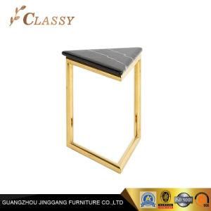 Small Modern Design Triangle Shape Marble Side Table