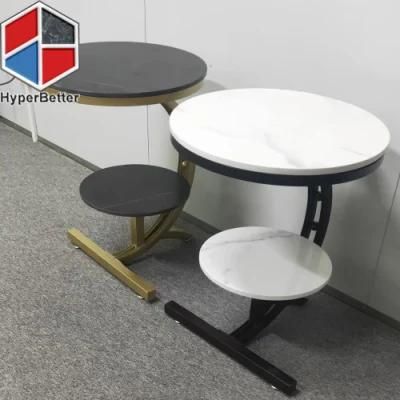 Amazon Hotsale Nordic Double Layers Marble Side Table