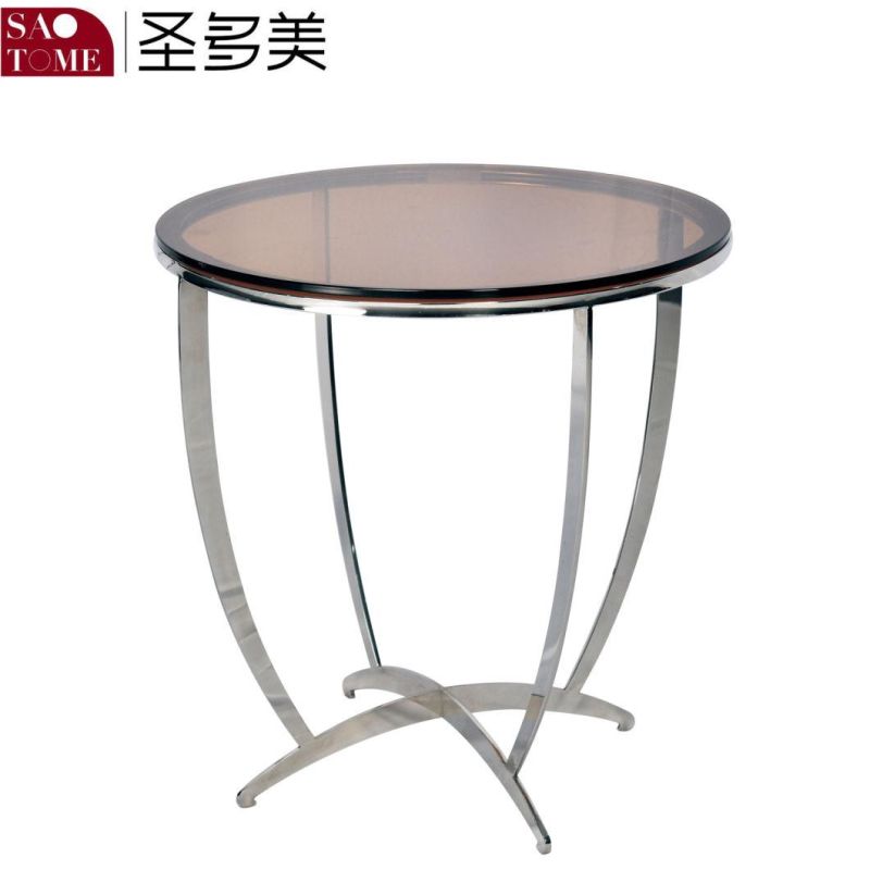 Household Round Metal Frame End Table