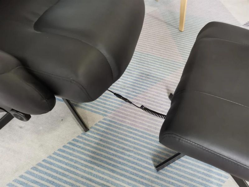 Jky Furniture Stressless Technology Fabric Leisure Recliner Chair with Ottoman and 8 Points Vibration Massage Function