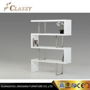 Modern White Lacquer Living Room Bookcase Shelf