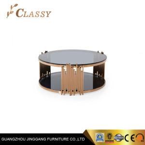 Round Tube Modern Living Room Luxury Coffee Table