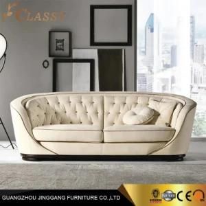 Elegant White Velvet Sofa for Living Room