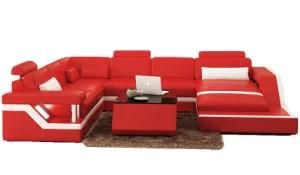 Living Room Sofa Sets Italian Leather Sofa American Fashion Furniture U Shape Sofa