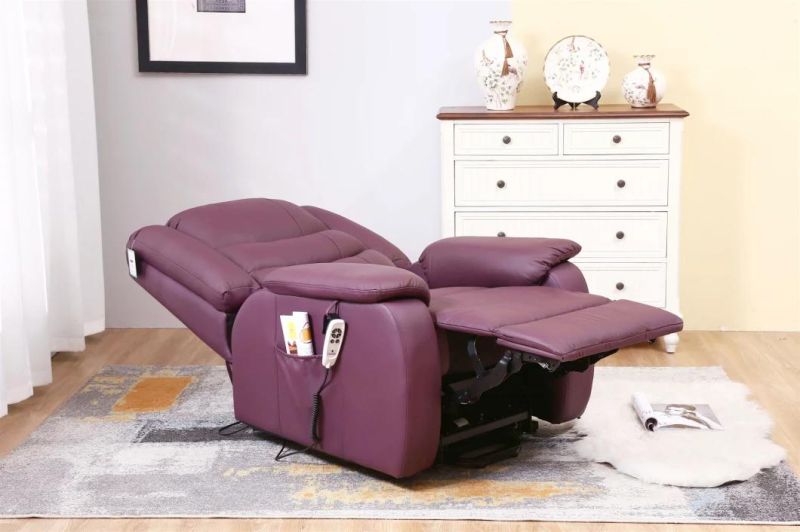 Jky Furniture Leather High Adjustable Power Lift Chair with Big Wingback
