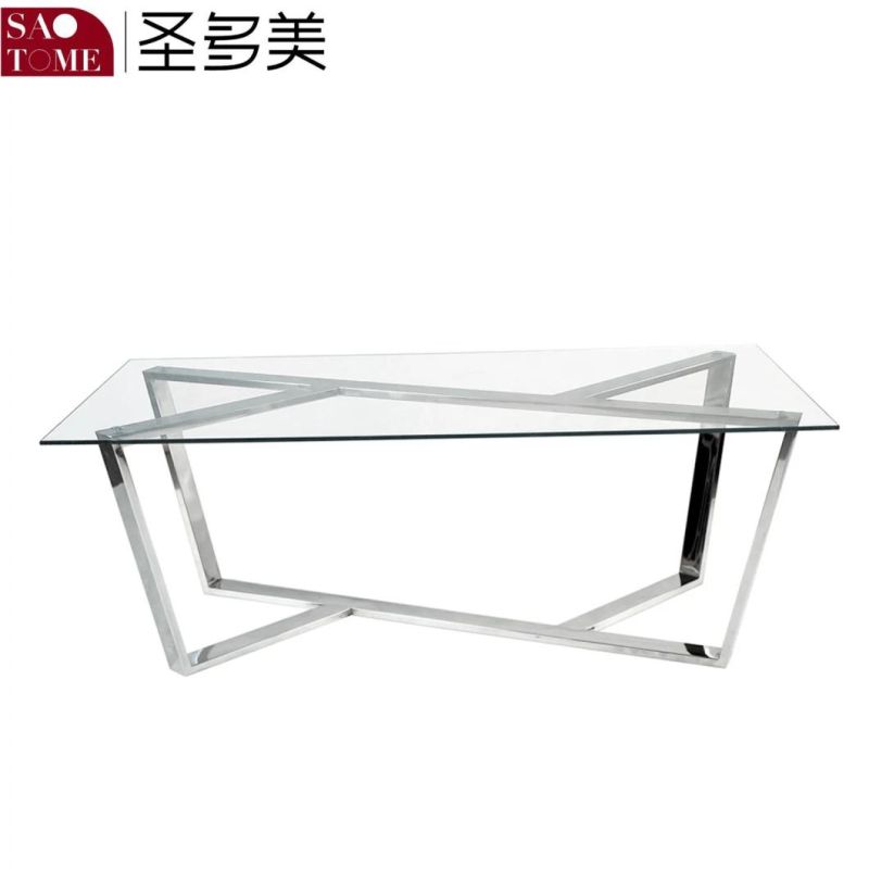 Transparent End Table in Modern Popular Living Room