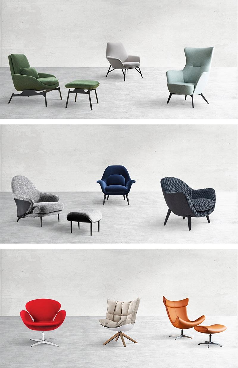 Contemporary Prince Accent Chair Lounge Armchair Modern Italian Leisure Home Furniture for Living Room Set