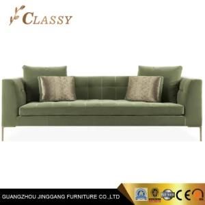 Italian Design Furniture Living Room Modern Sofa with Velvet Cushion