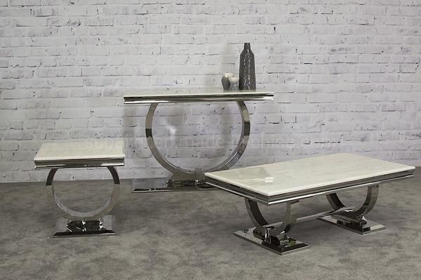 Living Room Furniture Square Stainless Steel Coffee Shop End Table