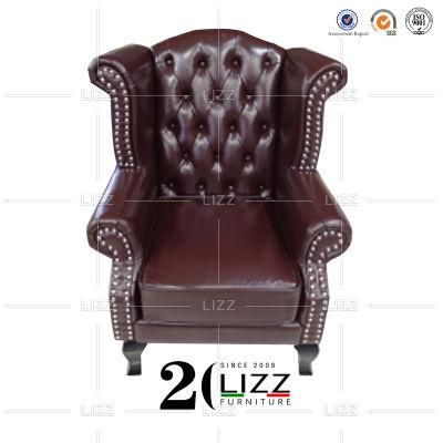 Chesterfield Design Home Furniture Living Room Velvet Fabric / Leather Sofa Chair