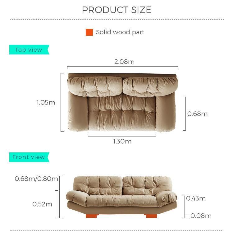 New European 1+3 Sectional Furniture Hotel Home Modern Living Room Cloud Sofa