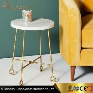 Metal Base Marble Top Home Furniture Coffee Side Table