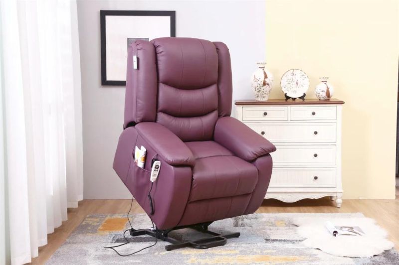 Jky Furniture Leather High Adjustable Power Lift Chair with Big Wingback