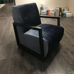 Modern Dark Blue Fabric Leisure Chair for Home Furniture
