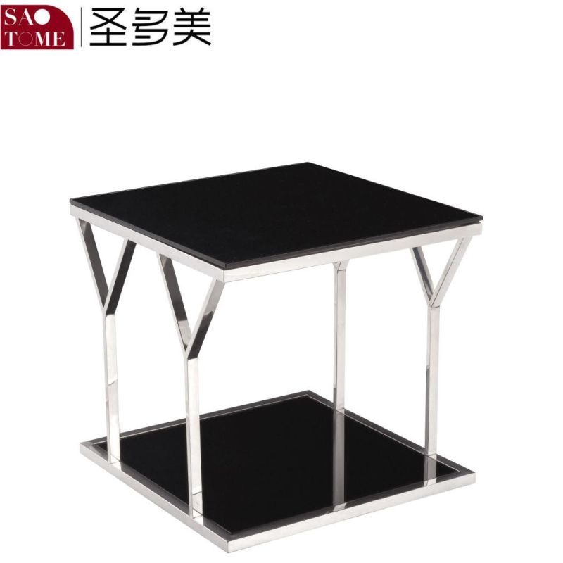 Modern Living Room Furniture White or Black Glass Round Table