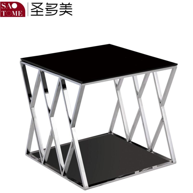 Modern Living Room Furniture White or Black Glass Round Table