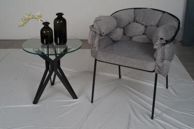 Contemporary Simple Style Home Furniture Stainless Steel Base Side Table