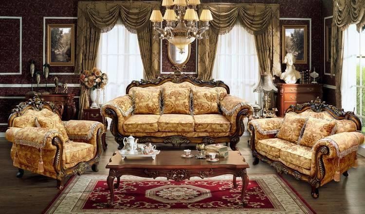 Home Furniture Antique Fabric Sofa in Selective Couch Seats and Sofas Color