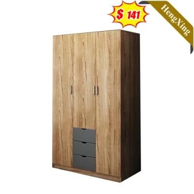Wooden Wholesale Bedroom Furniture High Quality Lockable 3-Door Wardrobe with 3 Drawers