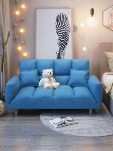 Cheap Living Room Office Velvet Fabric Multifunctional Folding Sofa Bed with Arms