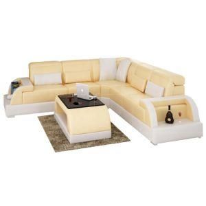 Italy Modern L Shape Leisure Living Room Furniture Leather Sofa