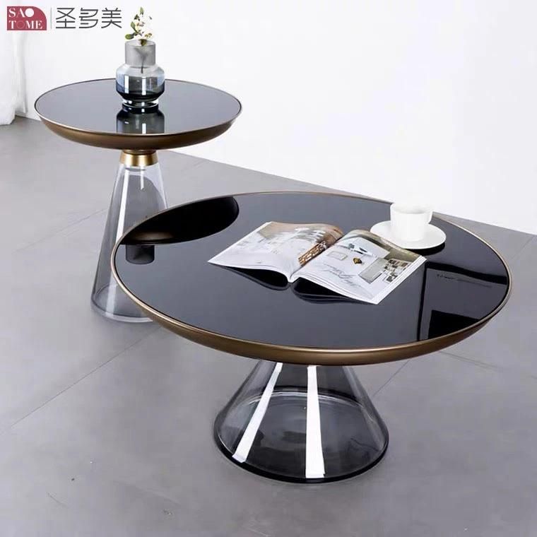 New Style Home Furniture Living Room Coffee Table Metal Glass Side Table Bedroom Table Melamine Laminated Tea Table