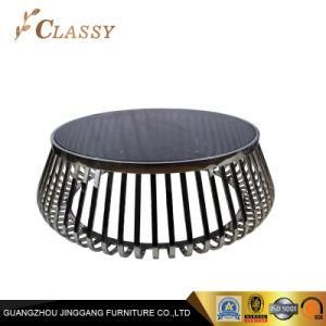 Black Marble Top Furniture Stainless Steel Frame Coffee Table
