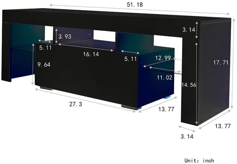 Hot Selling TV Stand TV Cabinet Console Table with LED Light for Living Room