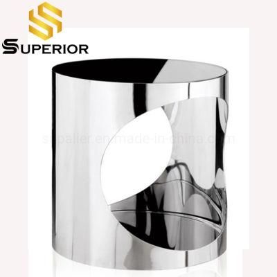 Living Room High Gloss Glass Round Side End Table