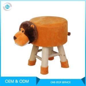 Small Sofa Stool Real Wood with Art Fabric Cloth
