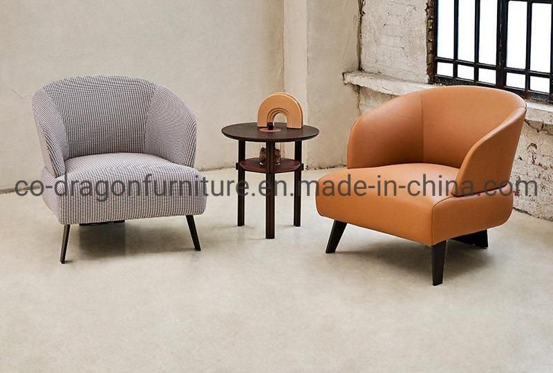 Living Room Furniture Leather Leisure Simple Sofa Chair with Arm