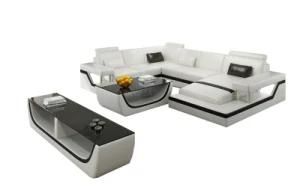 Morden Living Room Furniture Multifunction Corner Sofa Comfortable Simple Design Leather Sofa