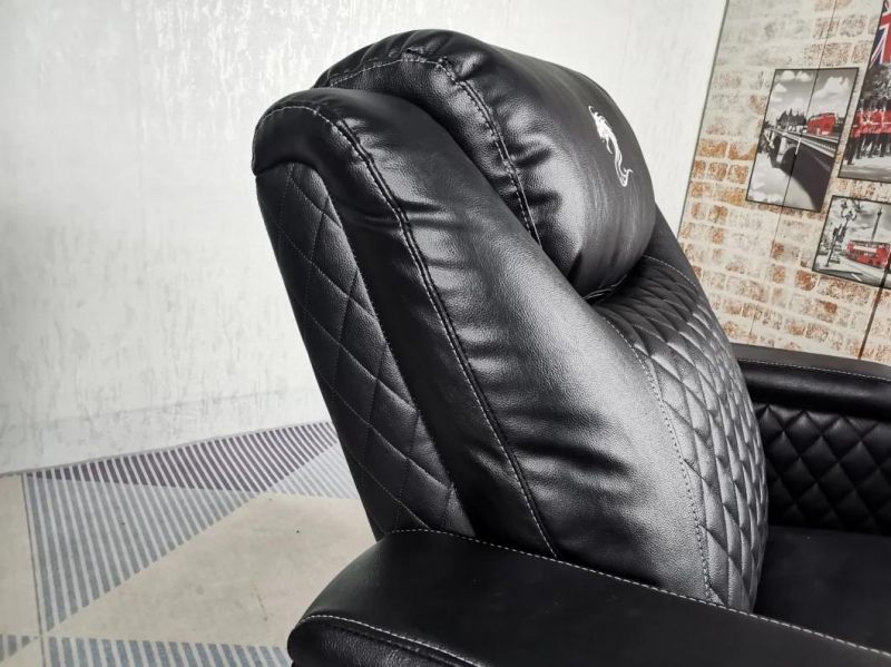 Jky Furniture 3 Piece Adjust Headrest Air Leather Power Recliner Home Theater Sofa Set with Two Type Coffee Table