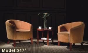Modern Wood &amp; Fabric Armchair