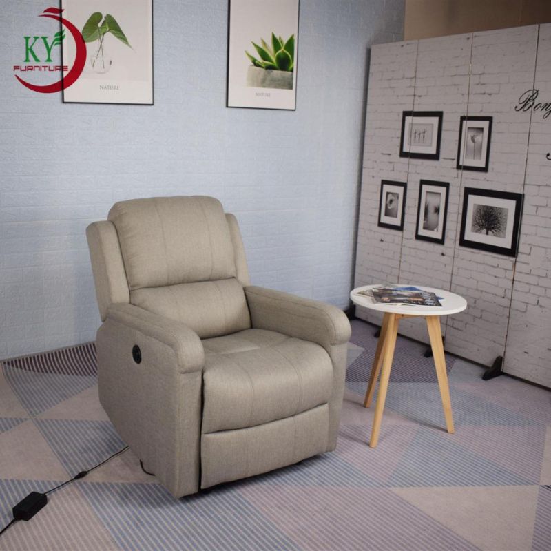 Jky Furniture Fabric Power Recliner Chair with Massage and Heating Functions for Living Room