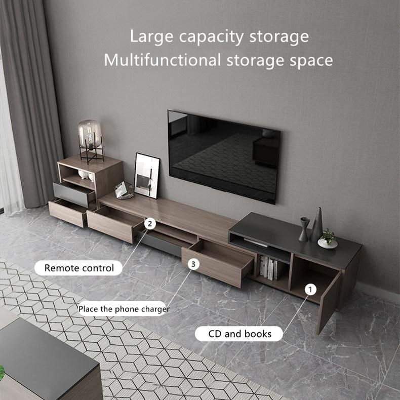 Modern Wooden Style Living Room Furniture TV Stand Cabinet Sofa Side Coffee Table