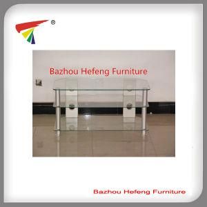 2017 Clear Glass Plasma TV Stand (TV003)