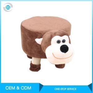 Hot Sale Short Wooden Stool Blue Color Footstool Manufacture