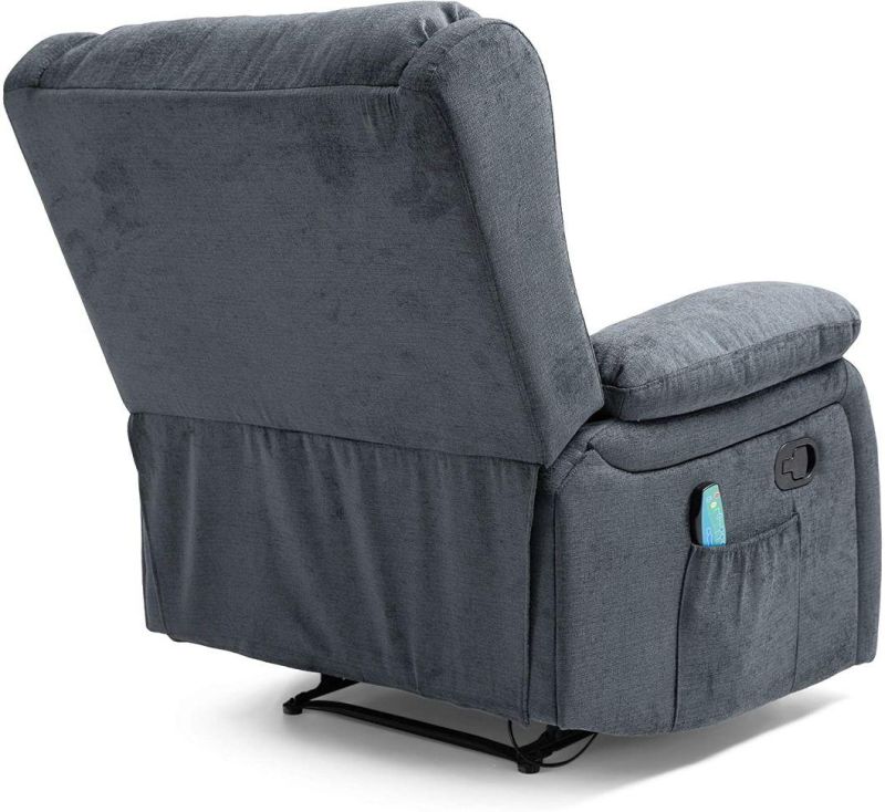 Jky Furniture Massage Function Fabric High Adjustable Over-Filled Caushion Manual Recliner for Living Room